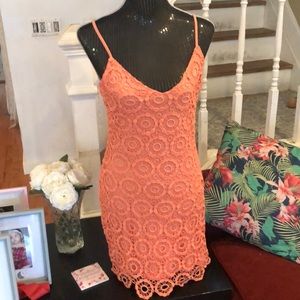 Strappy lace midi dress